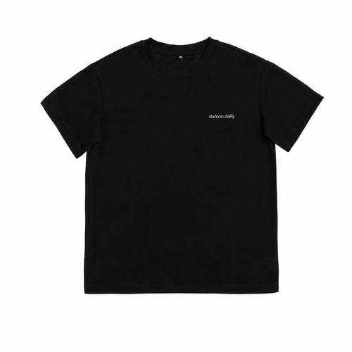 Damondaily Move Easy kids lightweight quick-dry T-shirt in black, front view