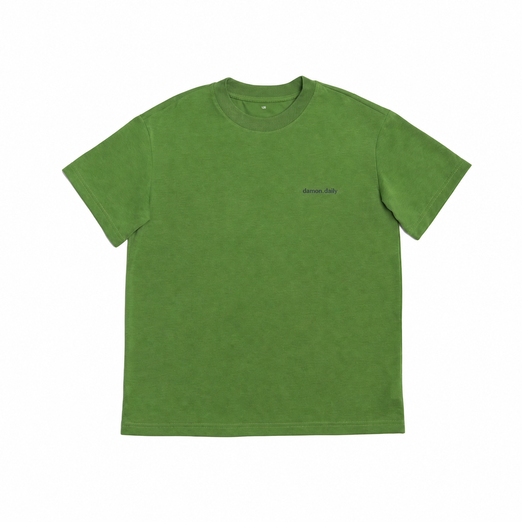 Damondaily Move Easy kids lightweight quick-dry T-shirt in green, front view