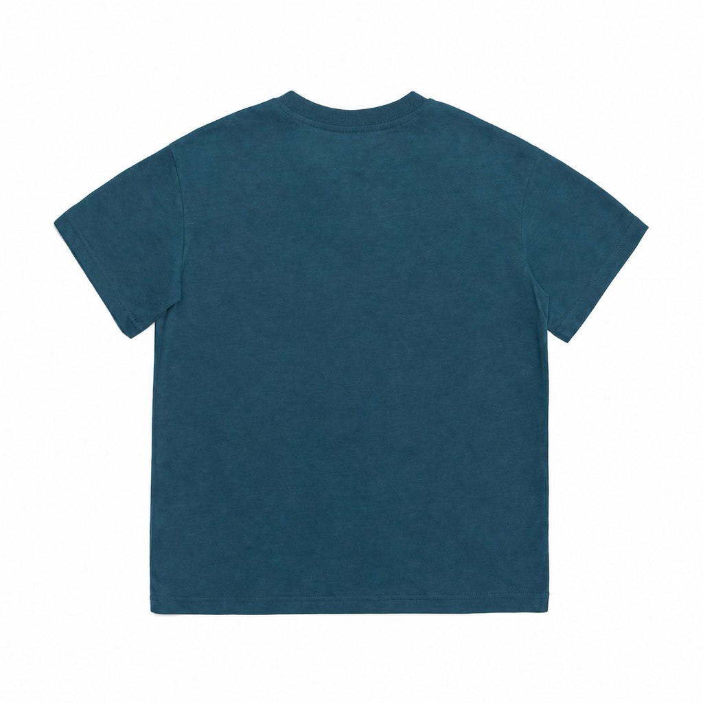 Damondaily Move Easy kids lightweight quick-dry T-shirt in lake blue, back view